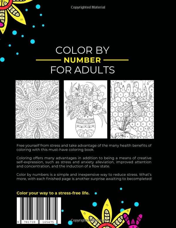 👩🏻‍🎨Color By Number🔢🎨Anxiety Therapy Coloring Book for Teens & Adults (📚HARDCOVER)