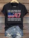 Retro 8647 Make Lying Wrong Again  Make America Think Again  Make Humans Matter Again  Make People Care Again Print T-Shirt