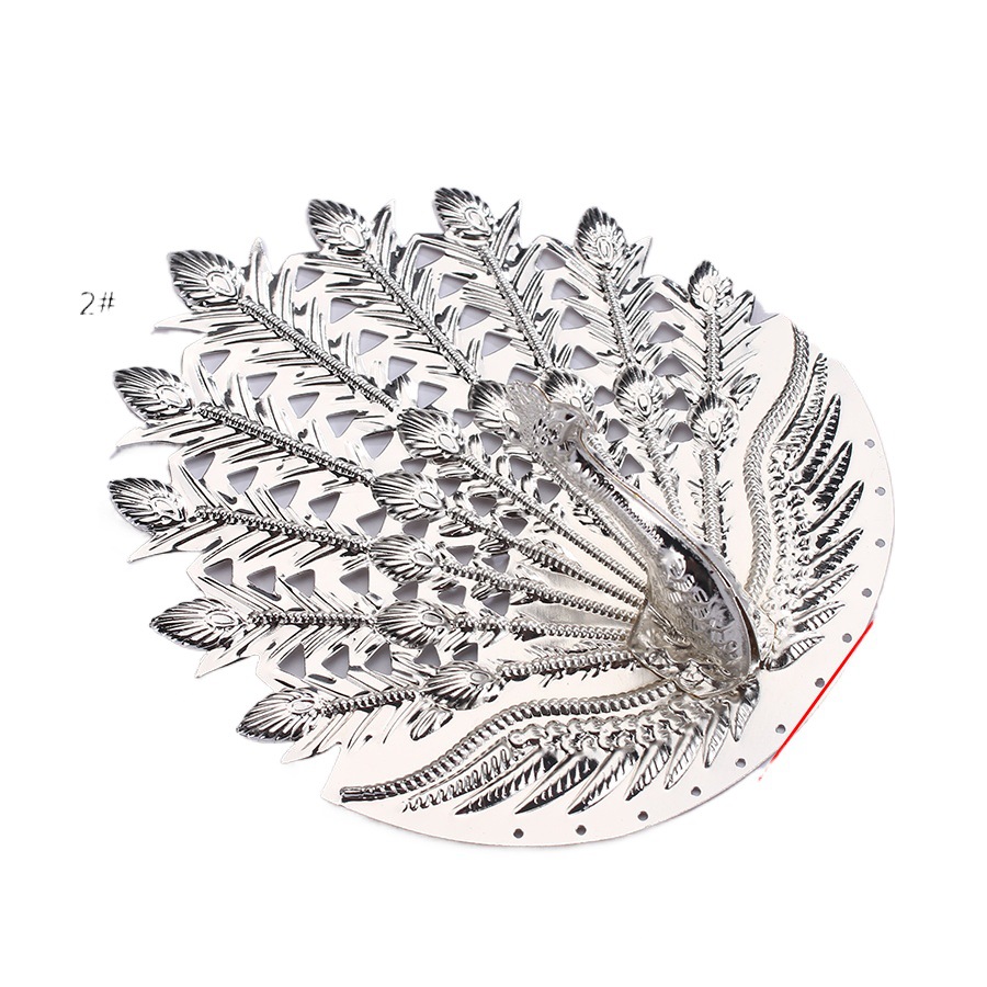 Metal hollowed-out iron flower leaf butterfly silver handcrafted ancient style costume, bridal headwear for girls, ethnic style, lamp decoration1