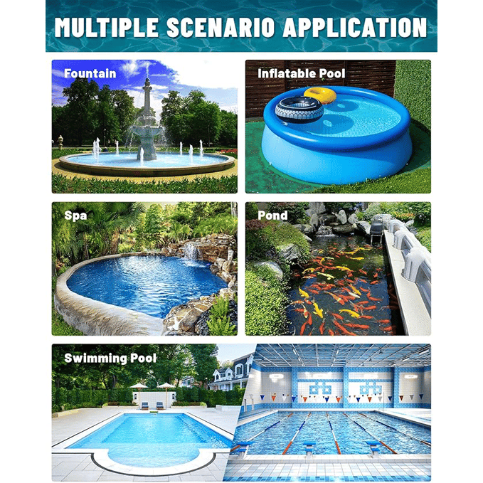 ☀️Summer Pool Essentials 49% OFF💦pgrade Portable Pool Vacuum Jet Underwater Cleaner with Brush💦