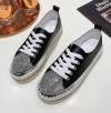 Casual Diamond setting Lace Up Flat shoes