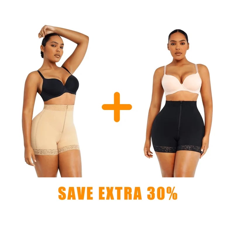 Lace Steel Boned Butt Enhancer Shorts Shapewear