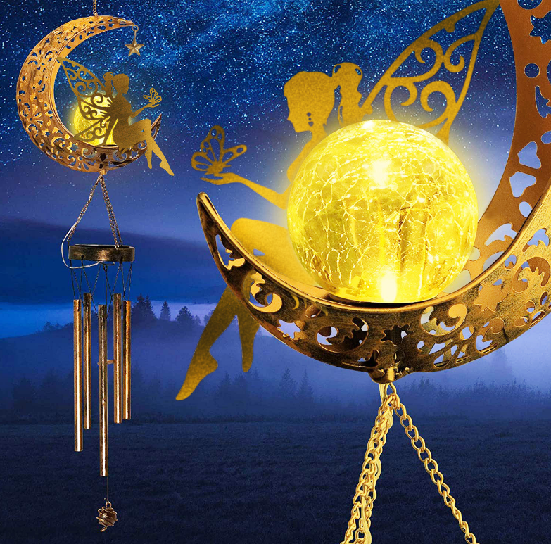 🎐Solar moon wind chime waterproof garden decoration Decorative garden light(Buy 2 Get Extra 6% Off && Free Shipping🎁)