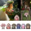 🔥Wooden garden fairy door decorations 🌹Garden creative fairy tale house home living room desktop micro landscape decorations