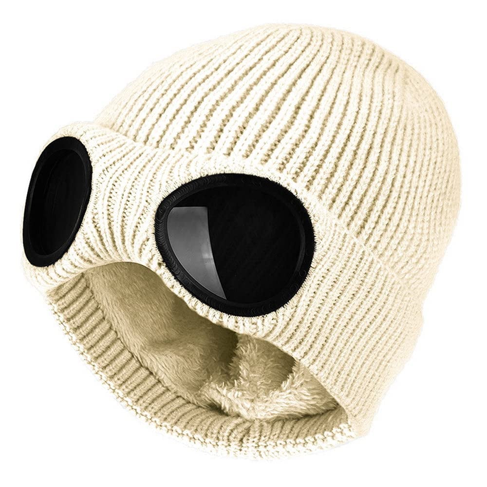💥LAST DAY SALE 50% OFF💥Unisex Goggle Knitted Beanie Hat