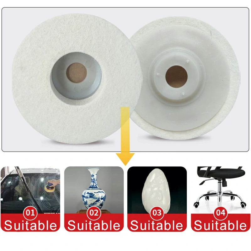 Wool Felt Polishing Wheel Disc Pack (Pack of 5) - 🎉Buy 2 Packs Get 2 Packs Free🎉