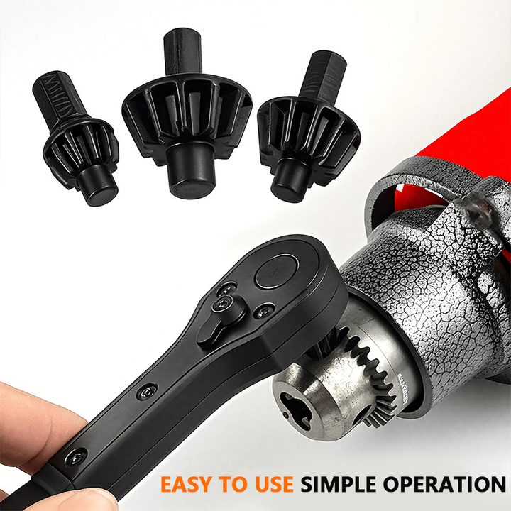 🔥Father's Day Sale 49% OFF - 2025 New 2 in 1 Drill Chuck Ratchet Spanner