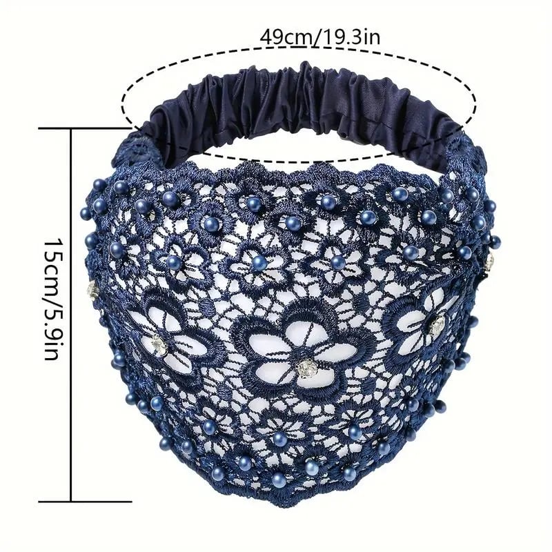 💥LAST DAY SALE 50% OFF💥Boho-chic Crystal & Pearl Embellished Wide Headbands(3Pcs)