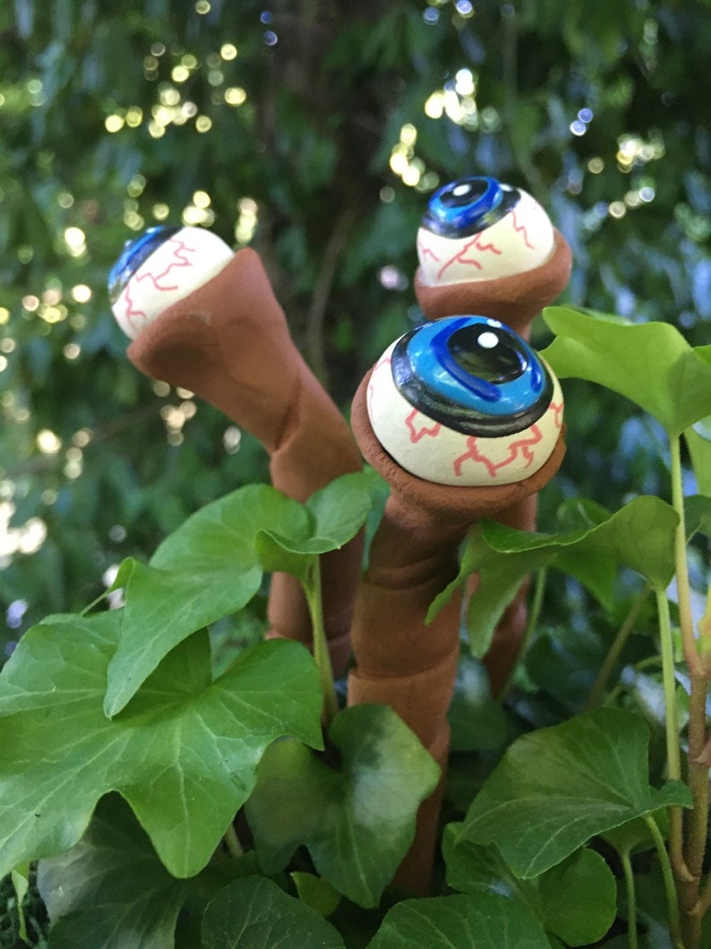 Halloween Eyeball Plant Markers Halloween Decoration(2 PCS)