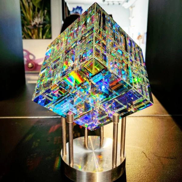 (Last Day Promotion - 50% OFF) Sparkly Crystal Sculpture Table Ornament Magic Chromaticity Cube, BUY 2 FREE SHIPPING