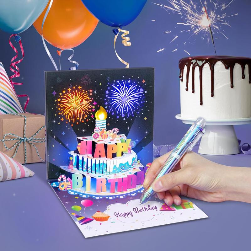 Birthday Pop-Up Card with Candle & Music
