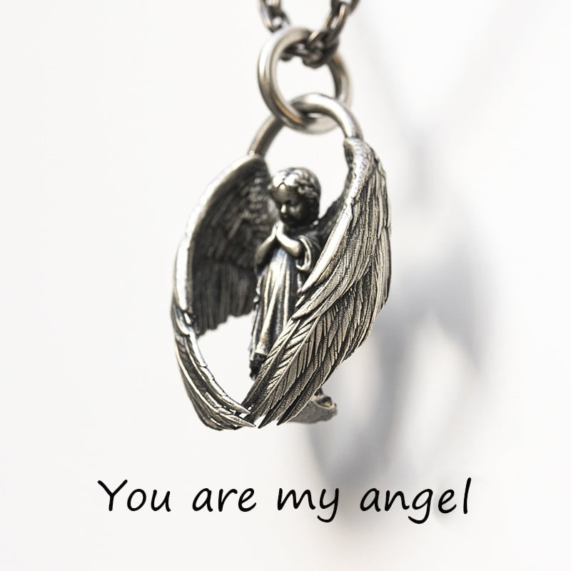 (🎄Early Christmas Sale - 50% OFF) 💖Praying Angel Pendant Necklace - You are my angel❤️