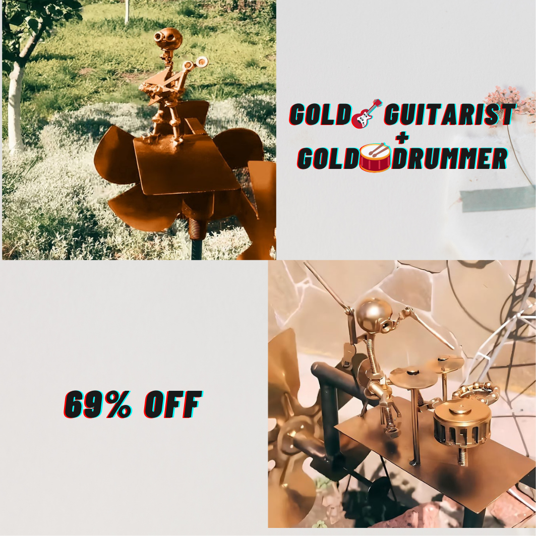 🔥Father's Day Sale 49% OFF🎸🥁Handmade Metal Rock Band Windmill🎁