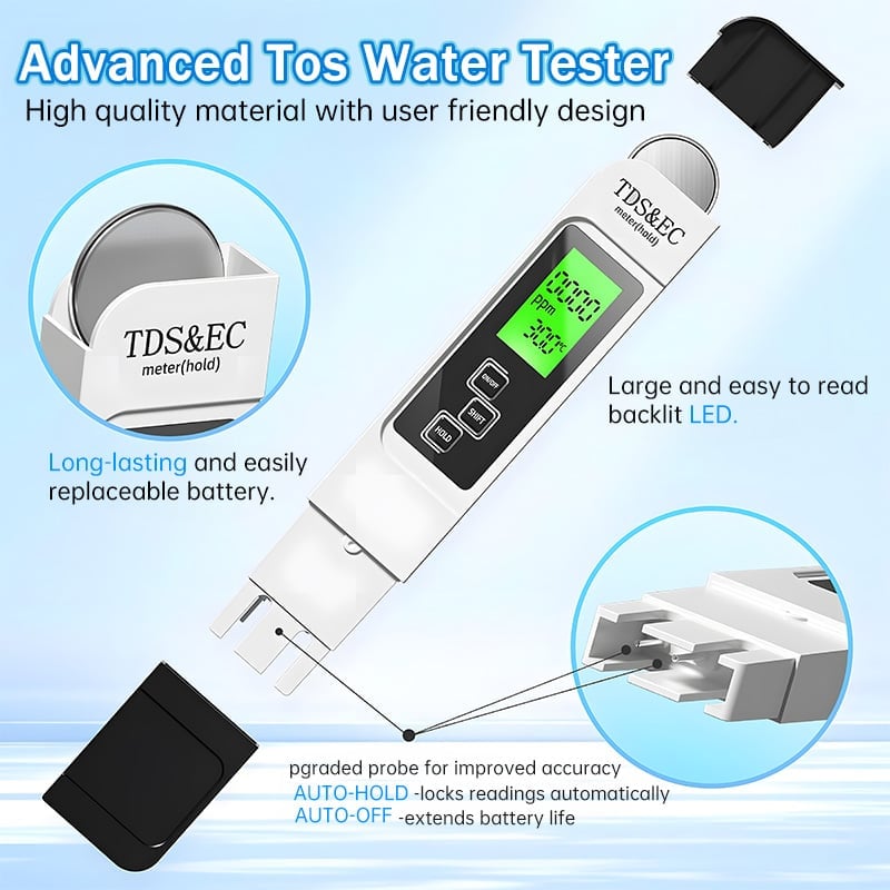 🎁TikTok Last Day Sale - 70% OFF🎉2025 All-New 4 in 1 Digital Water Tester