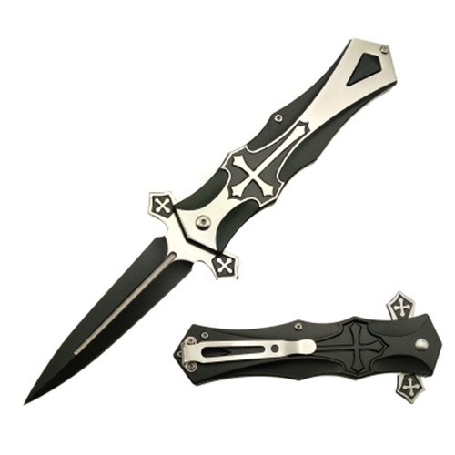 Spring-assisted folding knife. Perfect for hunting, camping.