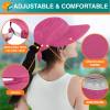 SUN CUBE Women Sun Hat for Outdoor UV Protection, Wide Brim Sun Hat Ponytail, Convertible Zip-Off Beach Hat Visor