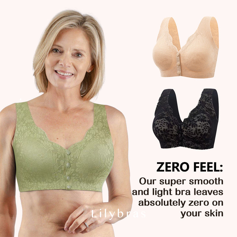 🎁LAST DAY 45% OFF🎁New Arrivals Front Closure Zero Feel Lace Full Coverage Bra