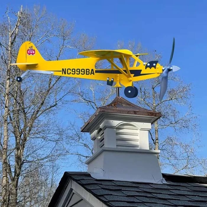 🎉LAST DAY -70%OFF - 🔥Piper J3 Cub Airplane Weathervane🎁New Year's gift for flight lovers