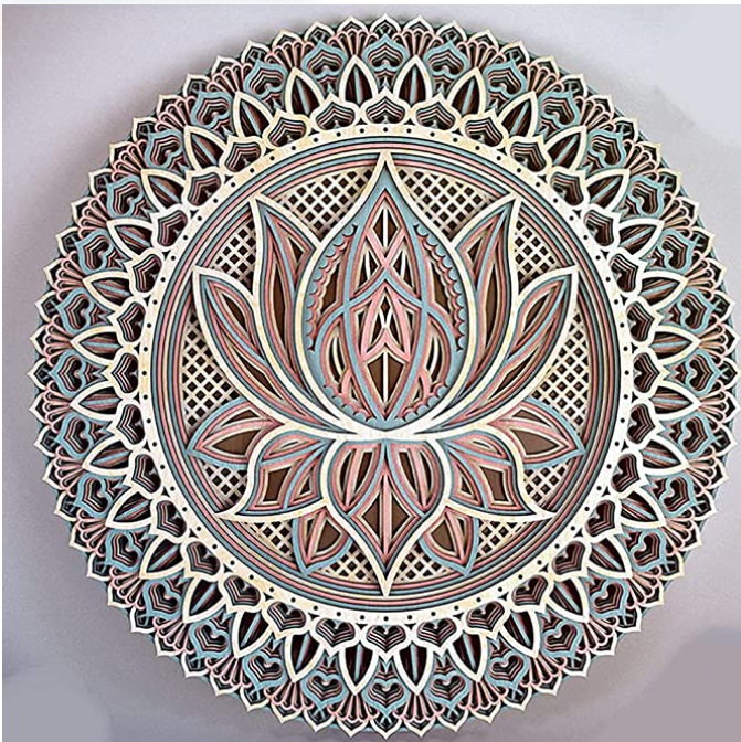 🔥Lotus Flower Wooden Mandala Wall Art-Buy 2 Get Free Shipping