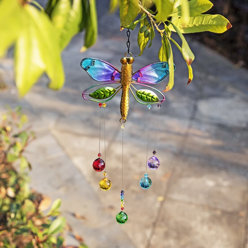 Hand Made Crystal Suncatcher Chakra Colors Balls Prism Window Hanging