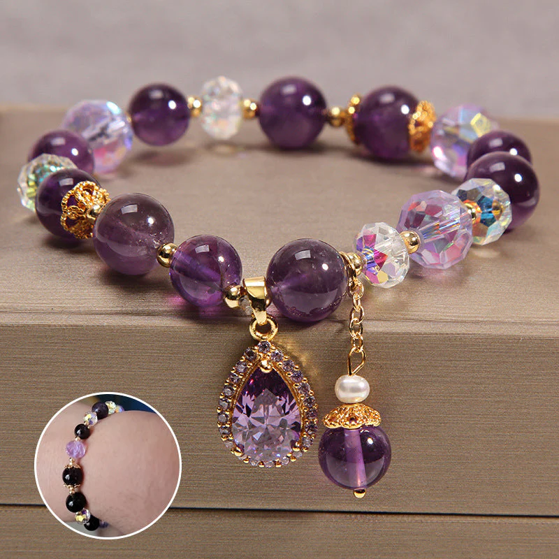 🎁2024 Hot Sale Promotion ⚡59% OFF🎁-Natural Amethyst Water Drop Bracelet