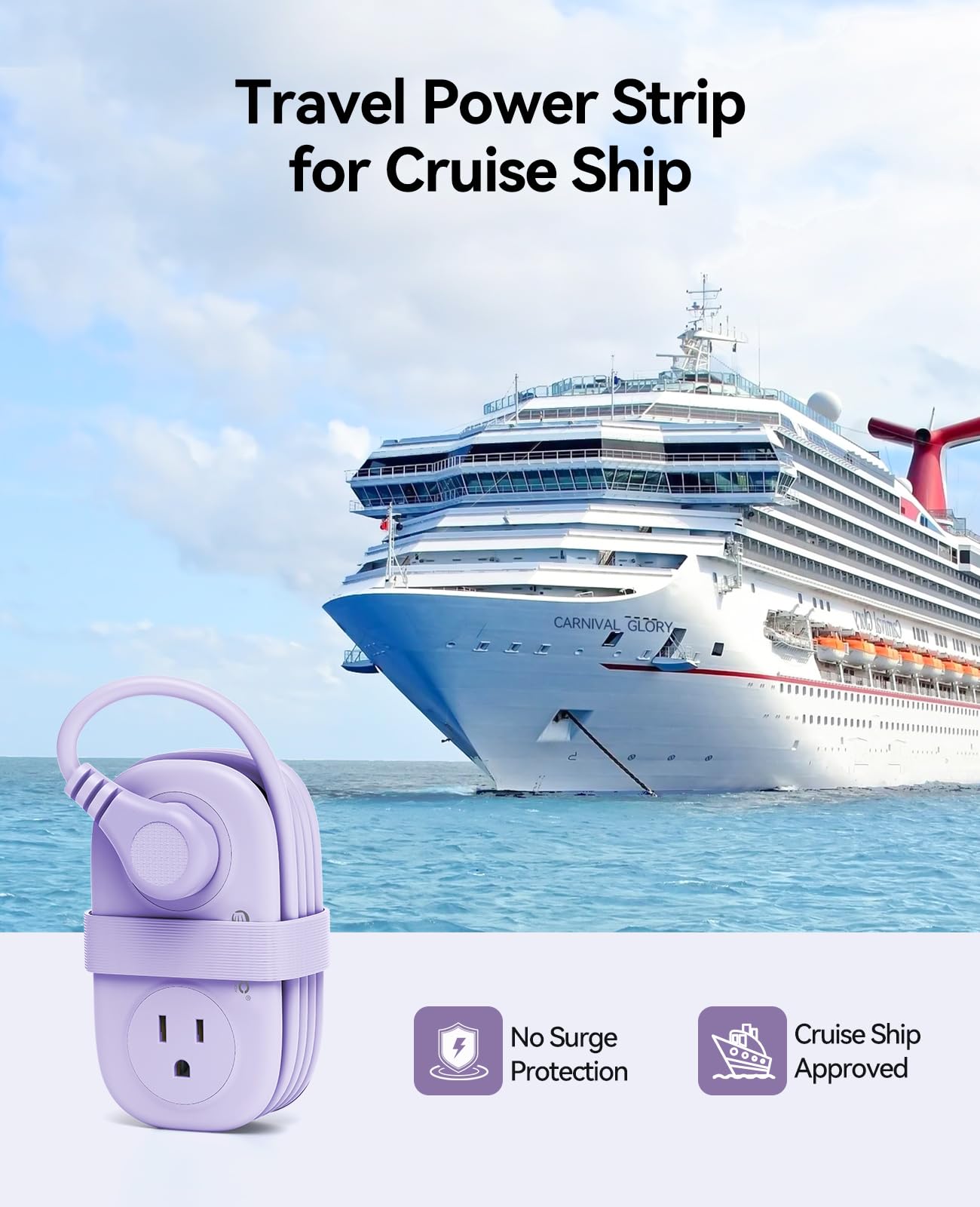 🎁TikTok Last Day Sale - 70% OFF🔥4FT Travel Power Strip with 4 AC Outlets