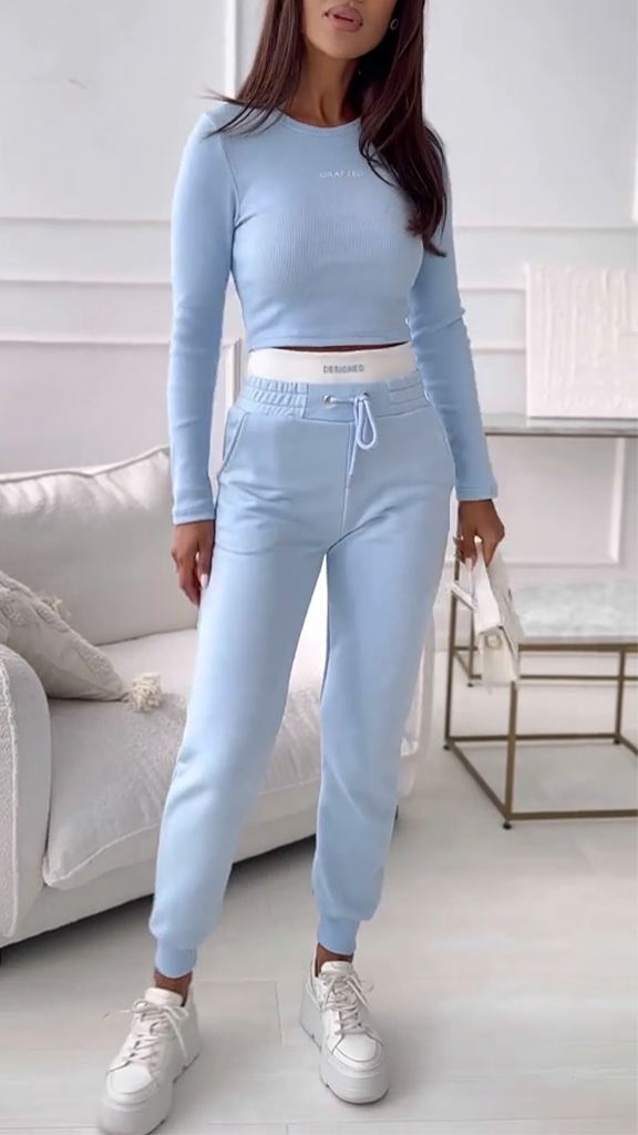 Women's Round Neck Casual Sports Suit