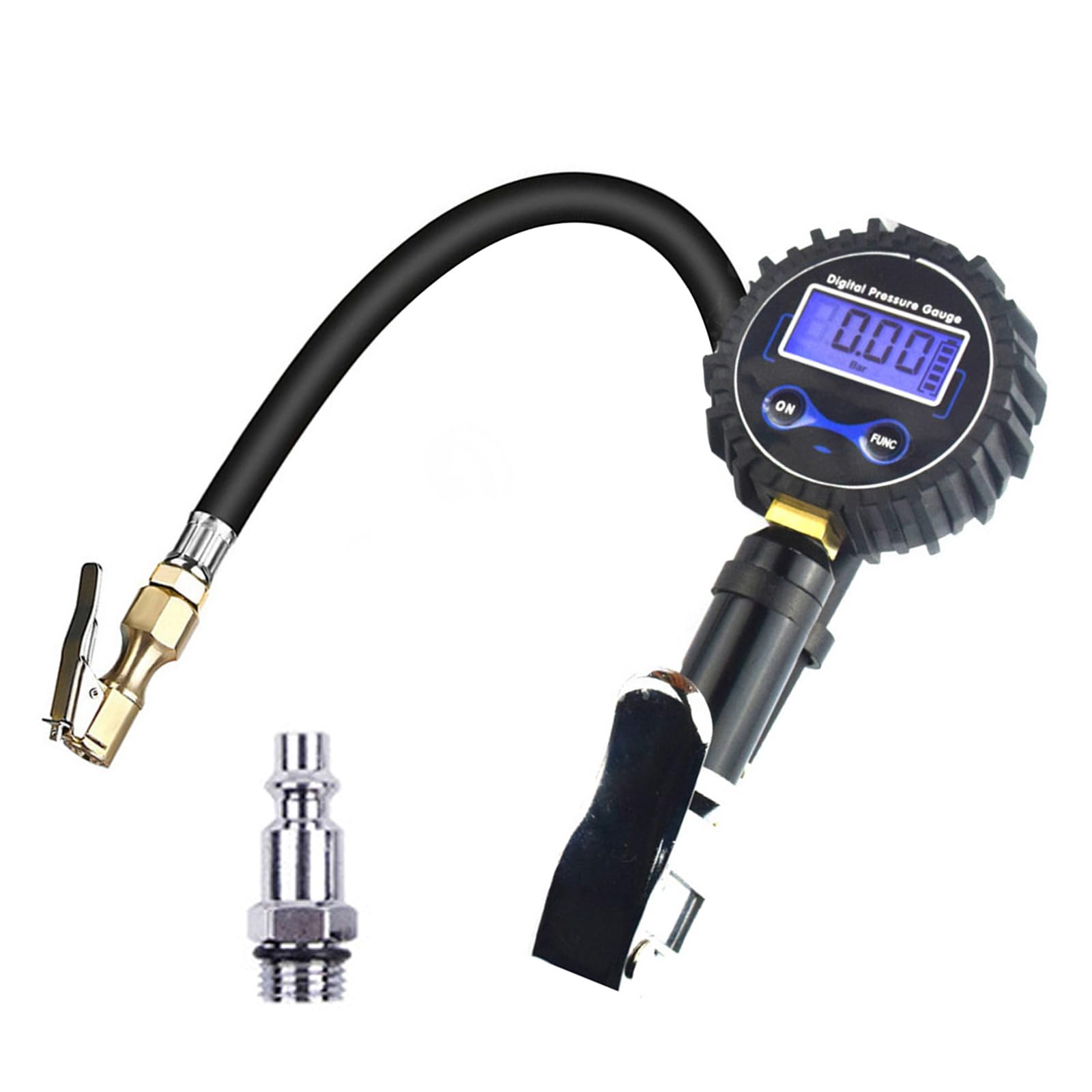 🚗250 PSI Tire Inflator with Pressure Gauge & Air Chuck Bundle