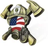 Firefighter Challenge Coin - Fire Respirator Axe Shape