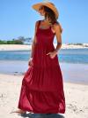 ANRABESS Women Dresses 2024 Summer Sleeveless Maxi Dress Casual Spaghetti Strap Tiered Flowy Beach Long Sun Dress