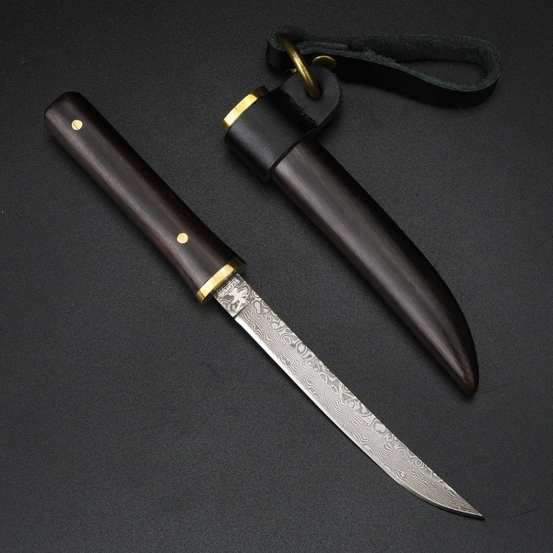 Ebony Damascus Knife