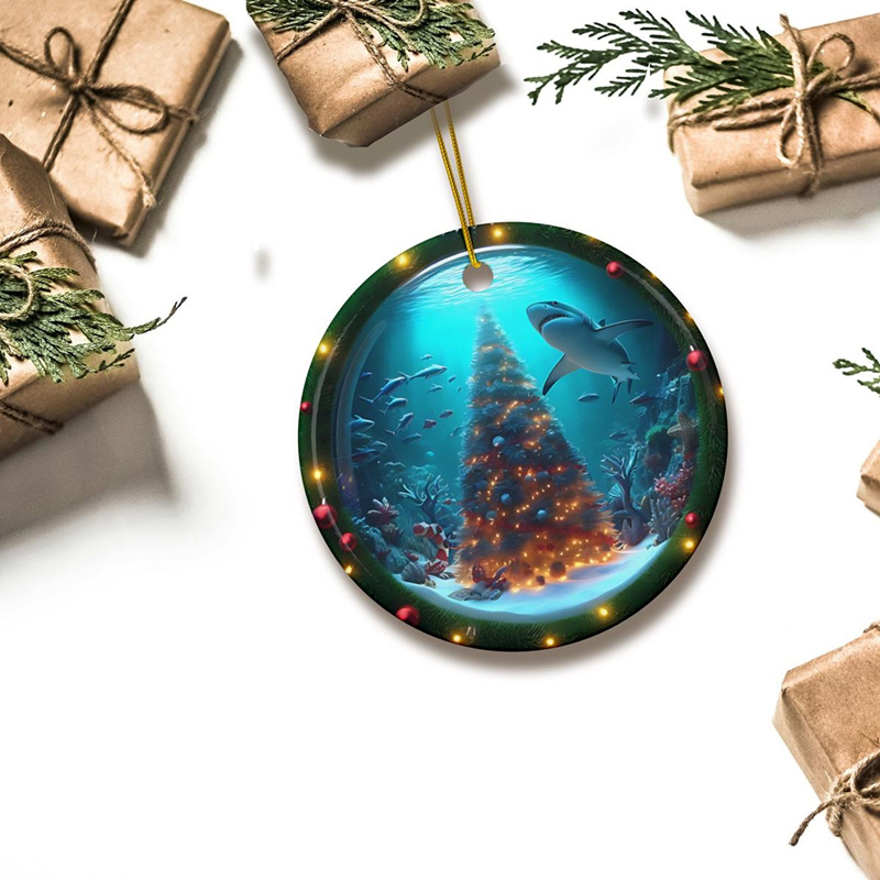 3D Shark Habitat Christmas Ornament