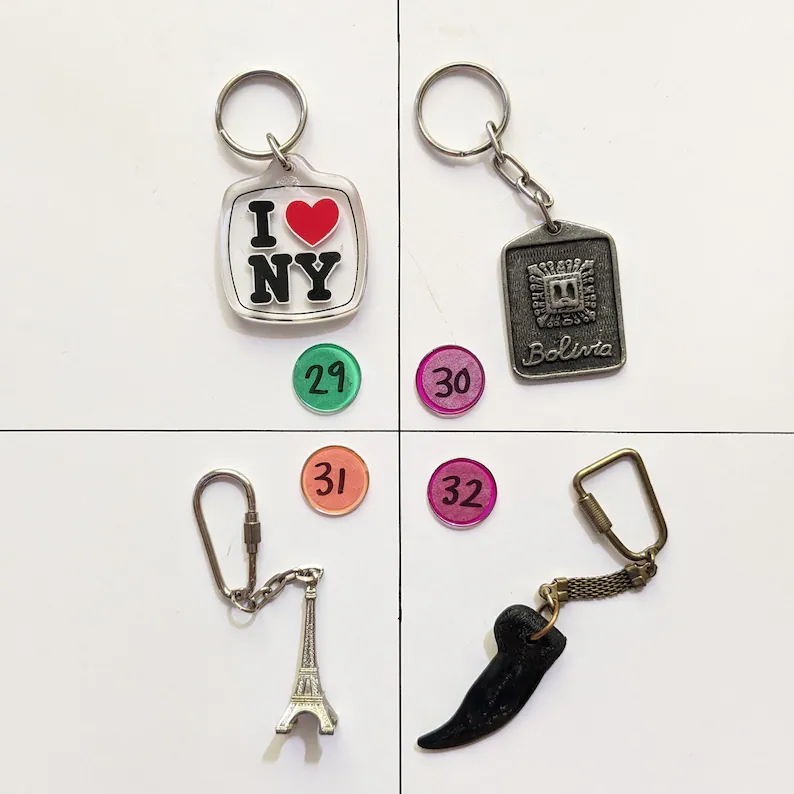 Around the world keychain