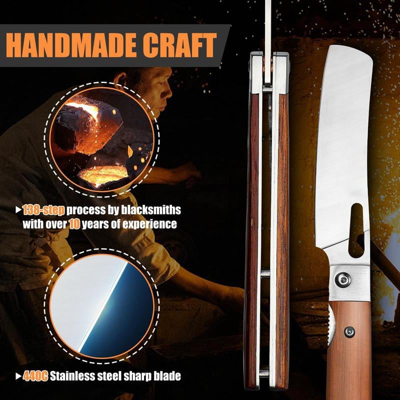 Razor-Edge Folding Nakiri Knife