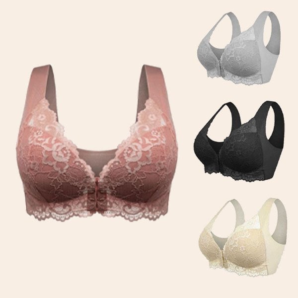 🎁LAST DAY 45% OFF🎁Front Closure 5D Shaping Push Up Bra – Seamless, Beauty Back, Comfy