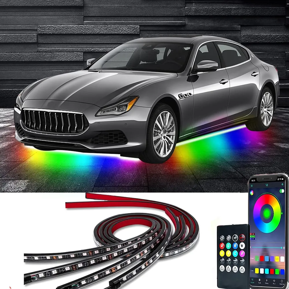 🔥Last Day Promotion 48% OFF-🎁-Car Chassis Flexible RGB Waterproof LED Strip Lights (4PCS)