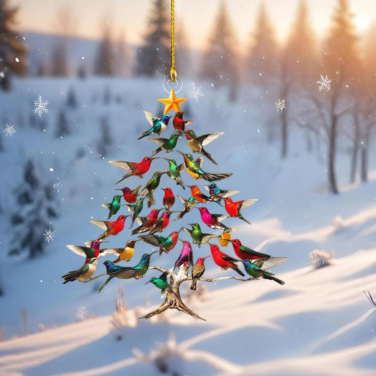 🔥🐦🎄Hummingbird Christmas Ornament✨