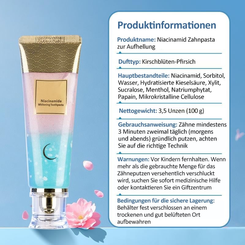 🔥Letzter Tag 49% Rabatt🎁Niacinamid Whitening Zahnpasta