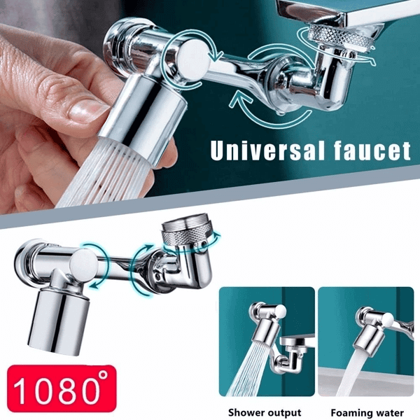 (🔥Last Day Promo - 49% OFF🔥) Universal 1080° Swivel Robotic Arm Swivel Extension Faucet Aerator