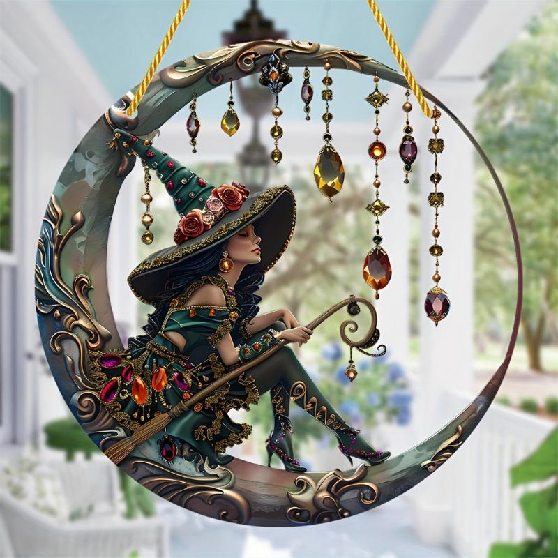 🧙‍♀️Beautiful Witch - Personalized Witch Window Hanging Suncatcher Ornament