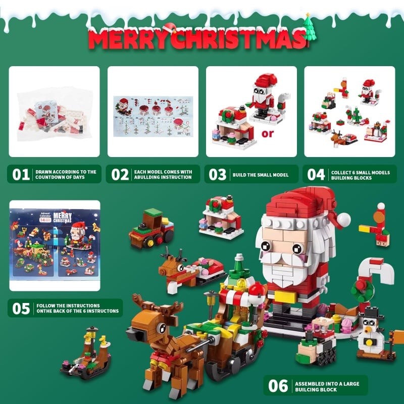 TikTok Last Day Promotion -70% OFF🎉Advent Calendar 2024 Christmas Building Toy Set for Kids