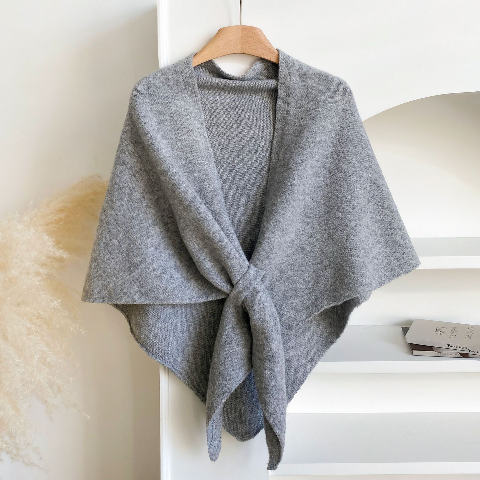 🍂TikTok Fall Sale — Last Day 70% OFF💕Women's Solid Color Wool Blend Shawl☁️