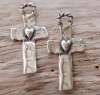 ✝️100% Handmade Cross with Heart in Sterling Silver