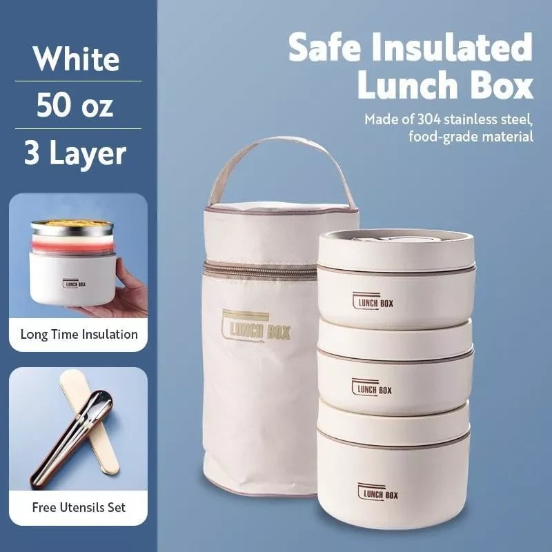 🔥Last Day Promotion - 60% OFF🎁PORTABLE INSULATED LUNCH CONTAINER SET