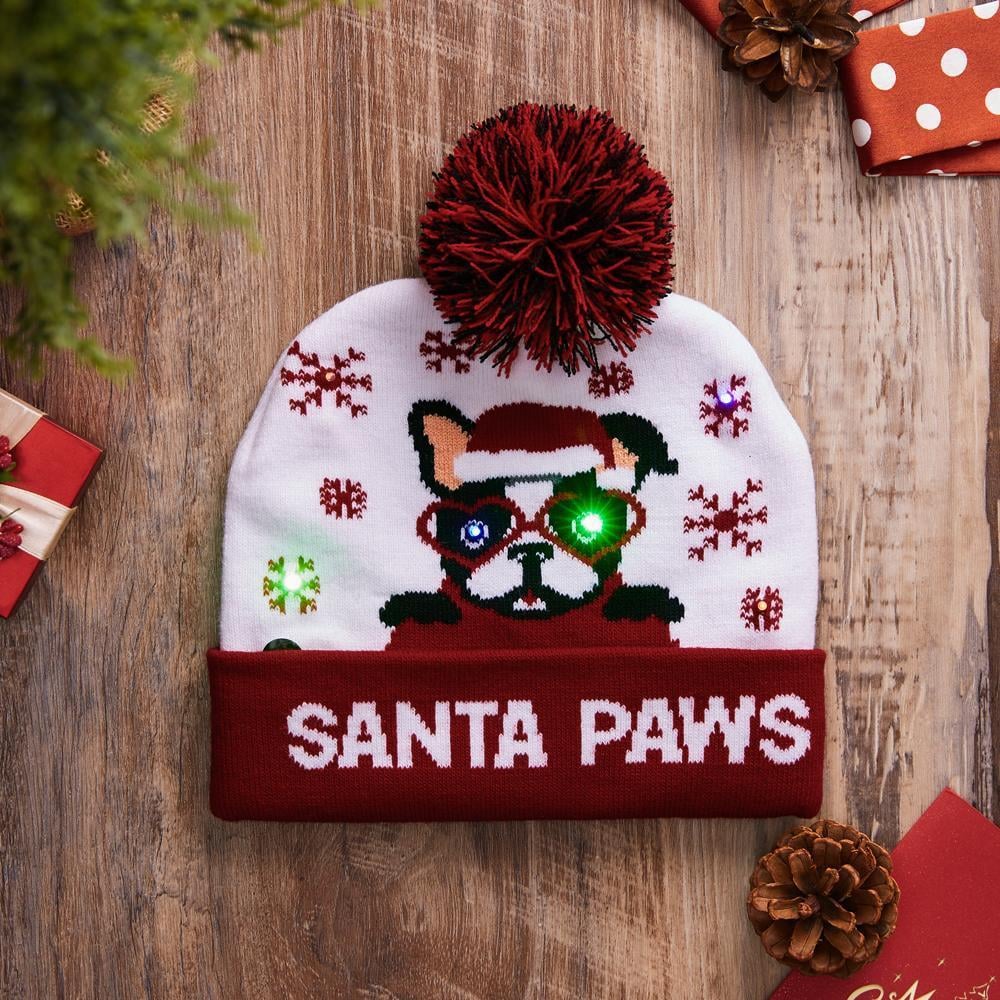 LED Christmas Lights Beanie