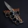2025 Survival Folding Ring Knife Brass Knuckle Hunting Camping Multifunction Knife
