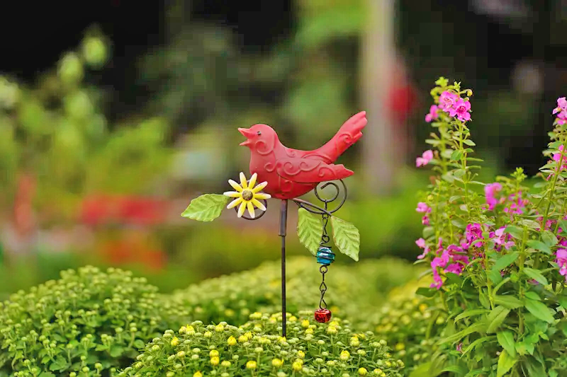 💐Handmade Colorful Metal Bird Insert Stake Wind Chime Garden Decor - 𝐀𝐧𝐝𝐲 𝐎𝐚𝐤𝐥𝐚𝐧𝐝 𝐇𝐚𝐧𝐝𝐦𝐚𝐝𝐞®