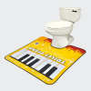 Toilet piano mat