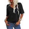 🔥Letzter Tag Verkauf 49% Rabatt 🎁Unifarbenes Damen-T-Shirt mit V-Ausschnitt