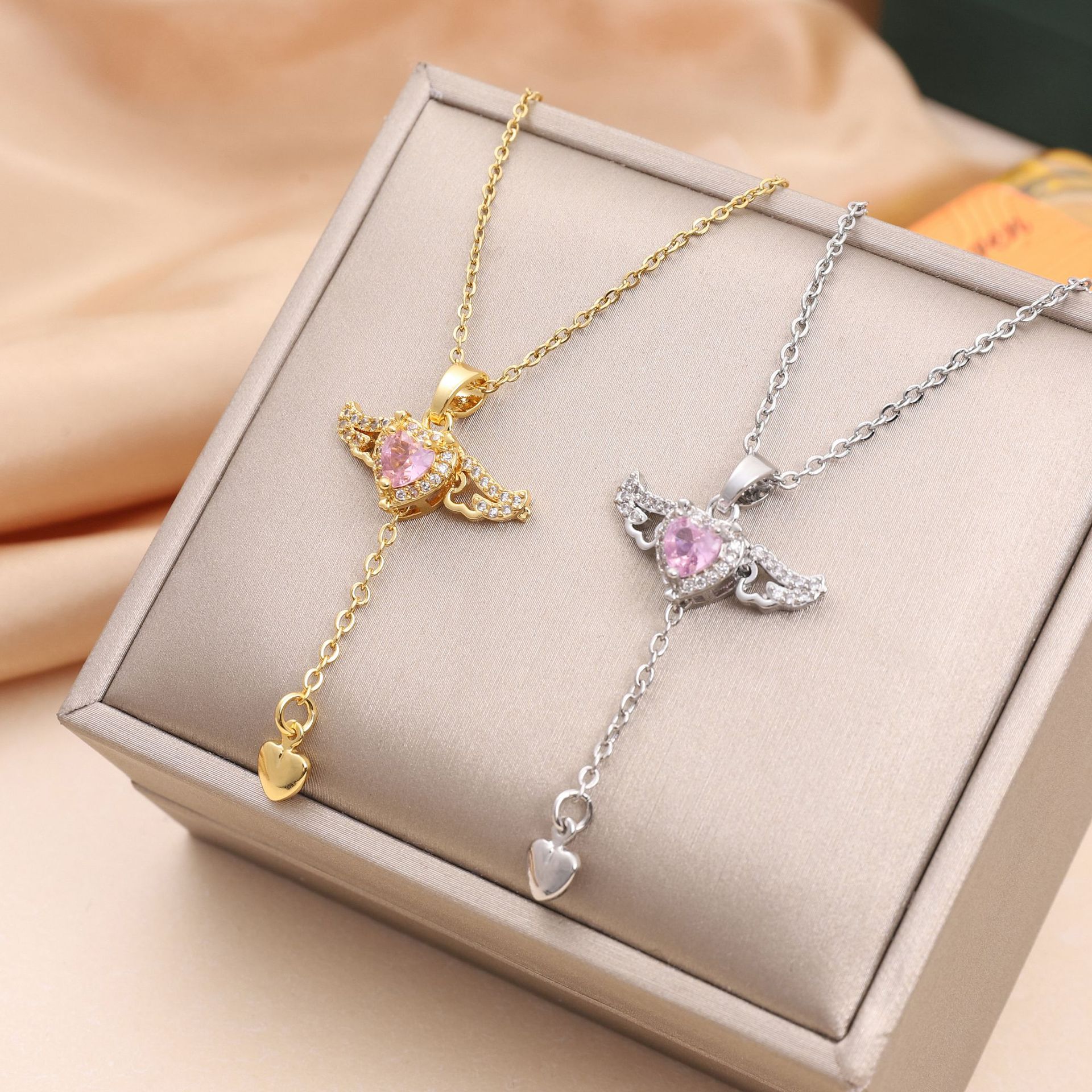 💐Mother's Day Pre-Sale💝 Angel Wing Crystal Necklace